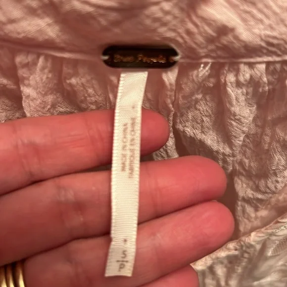 Free People Women's Sivan Lace Embroiderd Pink Blouse S Lilac Clouds - Picture 3 of 6